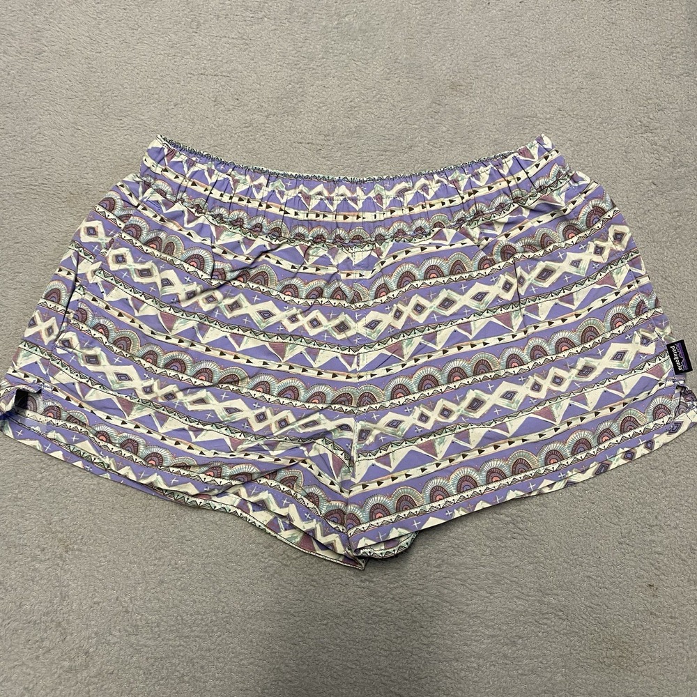 Patagonia Barely Baggies Womens Small Tribal Print Outdoors Nylon 2.5" Inseam - Picture 1 of 10